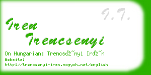 iren trencsenyi business card